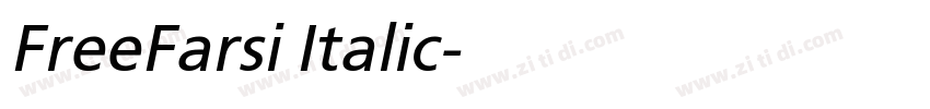 FreeFarsi Italic字体转换
